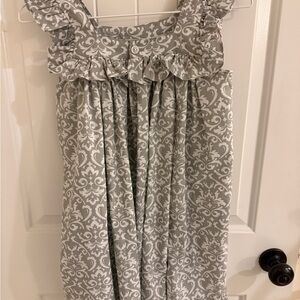 Kelly's Kids Gray and White Patterned Dress